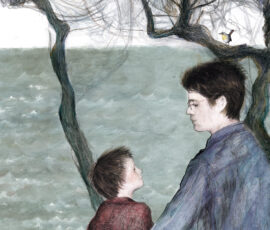 Ben and the Whales - an extraordinary journey, written by Ingrid Mennen, published by NB/Tafelberg, German edition by Kunstanstifter Illustration for Ben and the Whales - an extraordinaty journey