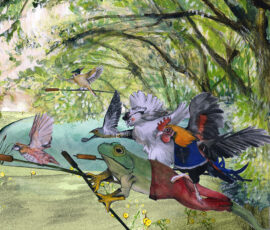 An illustrated story about music - "H.I.F. Biber's Sonata Representativa" - to be seen on YouTube. Illustration for H.I.F. Biber's Sonata Representativa"