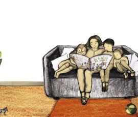 A Dress full of Stories/Ein Kleid voller Geschichten, the German adaptation of Ink, written by Ingrid Mennen, published by Kunstanstifter Illustration for Ein Kleid voller Geschichten - A dress full of Stories